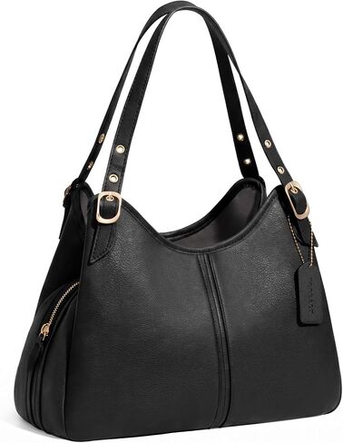 TOPEAST Vintage Hobo Handbag for Women, Soft Leather Shoulder Bag, Slouchy Crescent Purse with Large Capacity Everyday Tote in Kuwait