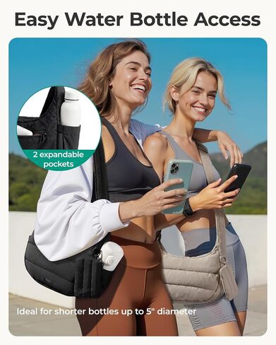 BAGSMART Crossbody Purses for Women with Adjustable Strap, Small Puffer Hobo Bags, Compact Fluffy Shoulder Handbags Pouch in Saudi Arabia