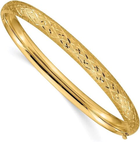 Diamond2Deal 14k الذهب الأصفر قطع الماس متمحور سوار الإسورة in Kuwait
