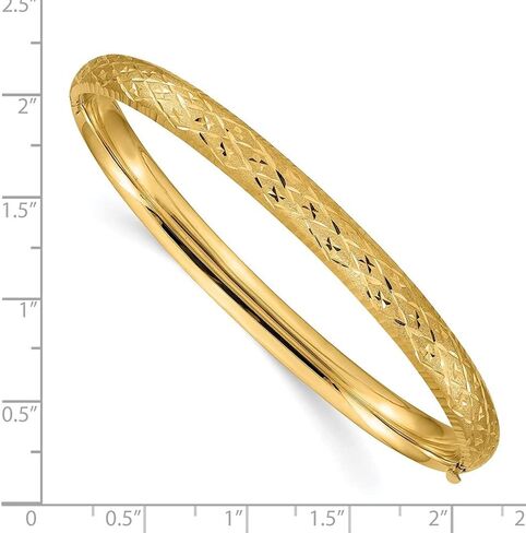 Diamond2Deal 14k الذهب الأصفر قطع الماس متمحور سوار الإسورة in Kuwait