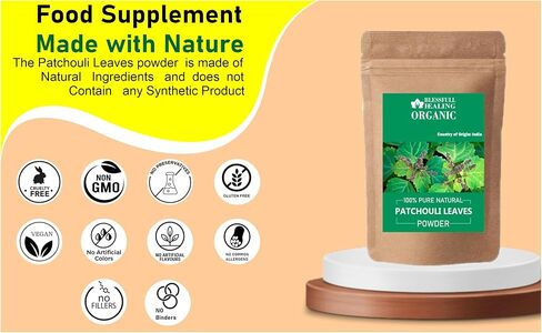 Blessfull Healing Organic Patchouli Leaves Powder 100% Pure Natural 100 Gram / 3.52 oz in Saudi Arabia