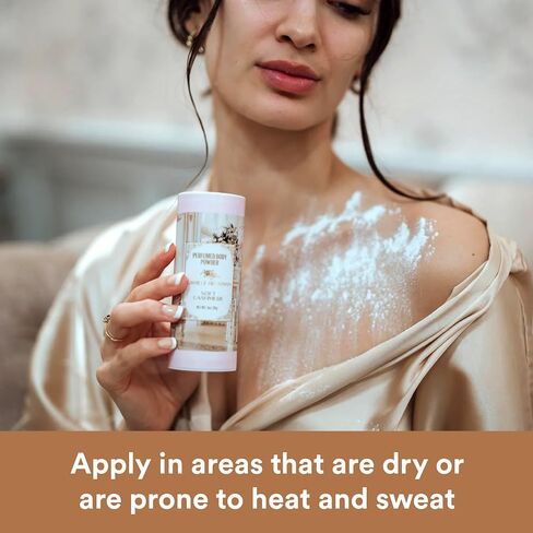 Camille Beckman Cinnamon & Sugar Scented Talc-Free Body Powder, Perfumed Body Powder, 4 Ounce in Saudi Arabia