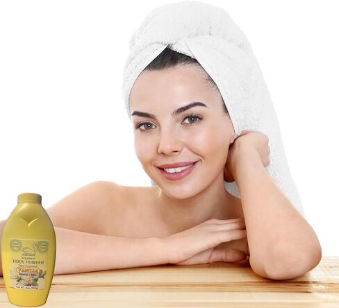 Eleganceinlife Pure Cornstarch Absorbent Body Powder - 100% Talc-Free with Vanilla Scent, 8 oz in Saudi Arabia