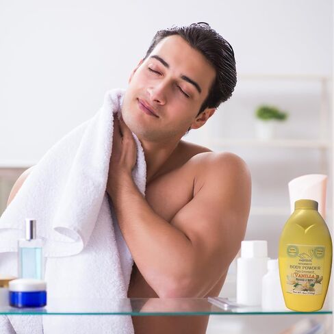 Eleganceinlife Pure Cornstarch Absorbent Body Powder - 100% Talc-Free with Vanilla Scent, 8 oz in Saudi Arabia