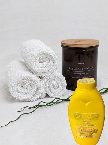 Eleganceinlife Pure Cornstarch Absorbent Body Powder - 100% Talc-Free with Vanilla Scent, 8 oz in Saudi Arabia