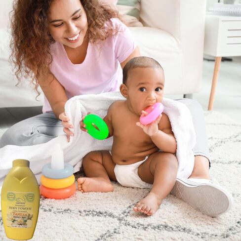 Eleganceinlife Pure Cornstarch Absorbent Body Powder - 100% Talc-Free with Vanilla Scent, 8 oz in Saudi Arabia