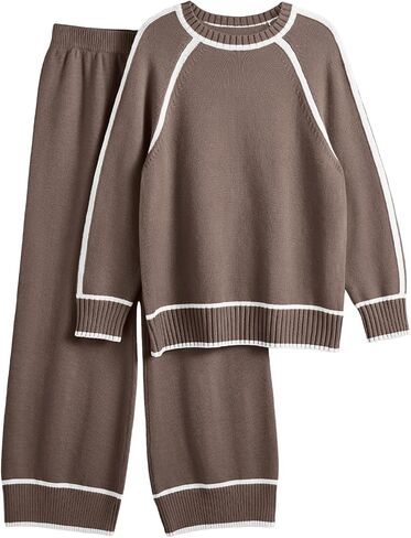 LILLUSORY 2 Piece Knit Lounge Set Womens Matching Sweater Set in Saudi Arabia