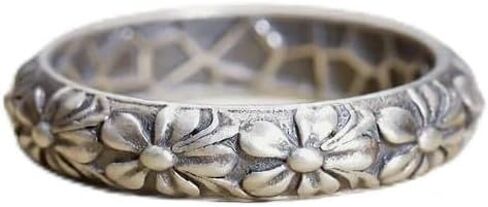 LISA LEONARD DESIGNS Sterling Silver Vintage Florals Stacking Ring Rings For Women Handmade Jewelry in Saudi Arabia