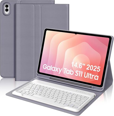 Touch Keyboard Case for Samsung Galaxy Tab S11 Ultra 14.6 Inch 2025, Galaxy Tablet S11 Ultra Case Keyboard with Trackpad, for Samsung Tab 14.6'' Keypad with Colors Backlit & S Pen Holder, Black in Saudi Arabia