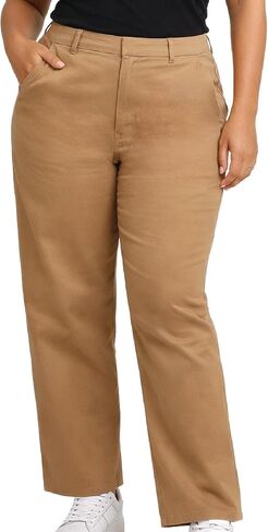 Dickies Women Plus Size Work Pants-Straight Fit Twill Pants for Women, Wrinkle Resistant-Non-Stretch Pant in Kuwait