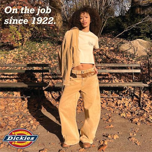 Dickies Womens Cargo Pants - Skinny Fit High Rise Casual Carpenter Work Pants for Women with Cuffed Hem and Utility Pockets in Kuwait