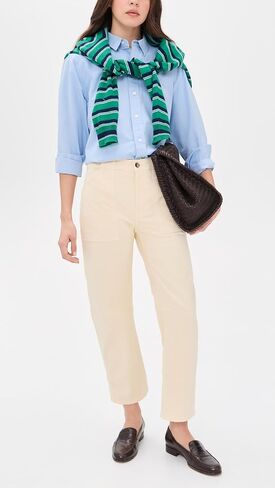 بنطال Madewell النسائي The Darted Barrel Leg Utility in Kuwait