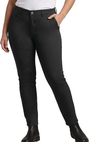 Dickies Womens Plus Size Work Pants - Slim Fit Casual Skinny Leg Non Stretch Twill Work Pants for Women Size up for Ideal Fit in Kuwait