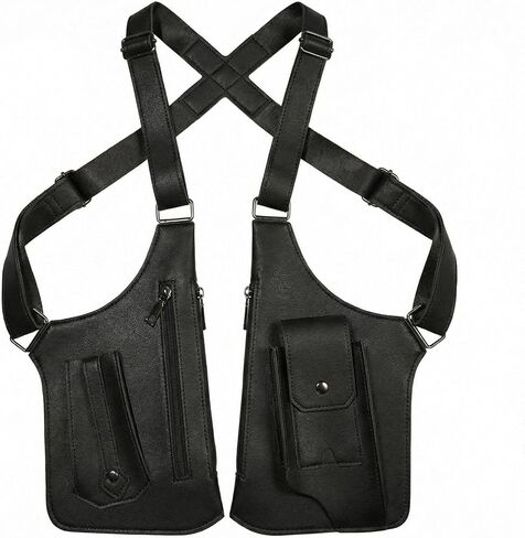 Double Shoulder Armpit Bag for Man,Adjustable Underarm Shoulder Bag,Leather Anti-Theft Shoulder Holster Wallet in Saudi Arabia