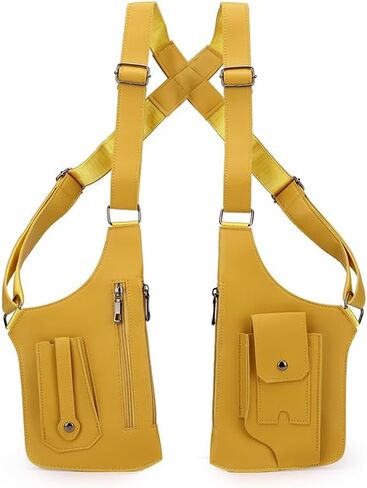 FANNING511 Double Shoulder Armpit Bag for Men Underarm Bag Multi Pocket Underarm Shoulder Bag in Kuwait
