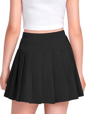 Girls School Uniform Skirts with Built-in Shorts & Pockets, Cotton Pleated Tennis Skorts for Toddler Girl 4-12 Years in Kuwait