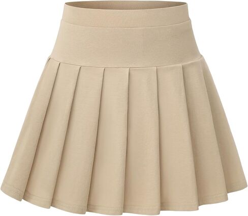 Girls School Uniform Skirts with Built-in Shorts & Pockets, Cotton Pleated Tennis Skorts for Toddler Girl 4-12 Years in Kuwait