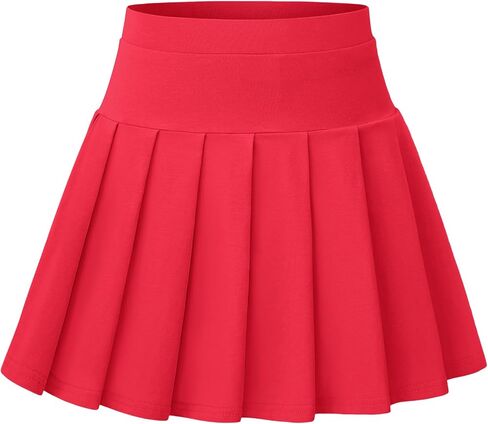 Girls School Uniform Skirts with Built-in Shorts & Pockets, Cotton Pleated Tennis Skorts for Toddler Girl 4-12 Years in Kuwait