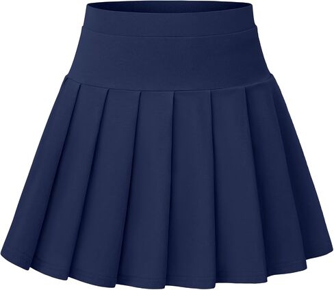 Girls School Uniform Skirts with Built-in Shorts & Pockets, Cotton Pleated Tennis Skorts for Toddler Girl 4-12 Years in Kuwait