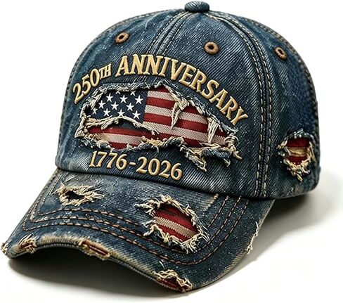 250 Anniversary USA Hat, Embroidered America 250th Anniversary Hat 1776-2026, Patriot Baseball Cap for Men Women in Saudi Arabia