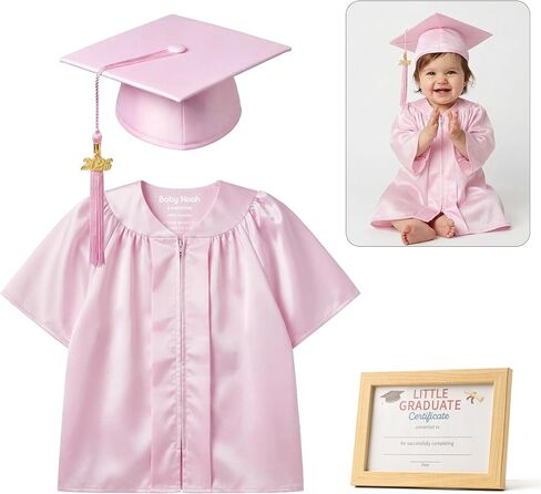 Baby Graduation Cap and Gown Set, NICU Graduate Outfit with 4x6 Photo Frame & Diploma 2026 Charms Soft Matte Infant Toddler in Kuwait