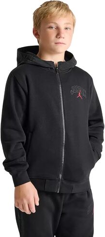 جاكيت Jordan Fleece Ripstop بسحاب كامل من Nike للأطفال الكبار in Kuwait