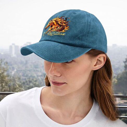 Chinese 2026 Year of The Fire Horse Zodiac Hats for Men Soft Washed in Kuwait