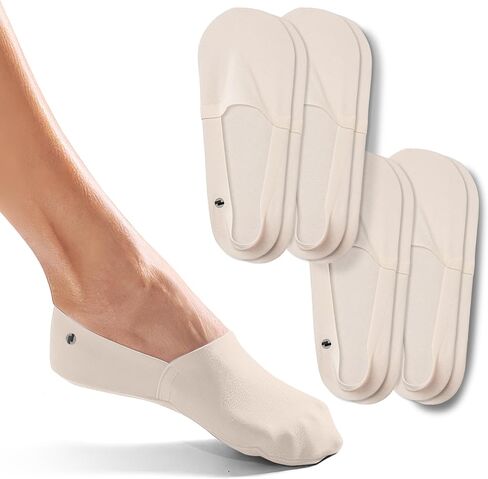 ONDO Organic No Show Cotton Socks – Invisible, Non-Slip, Soft Comfortable Toe – Men & Women – 4-Pack in Kuwait