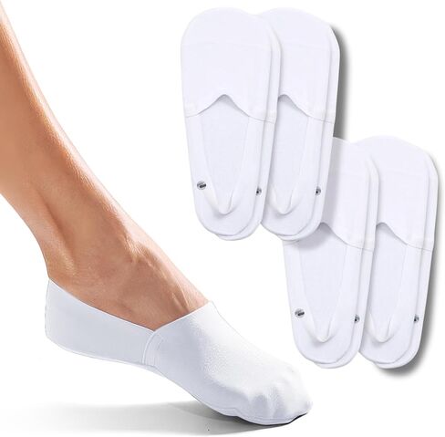 ONDO Organic No Show Cotton Socks – Invisible, Non-Slip, Soft Comfortable Toe – Men & Women – 4-Pack in Kuwait