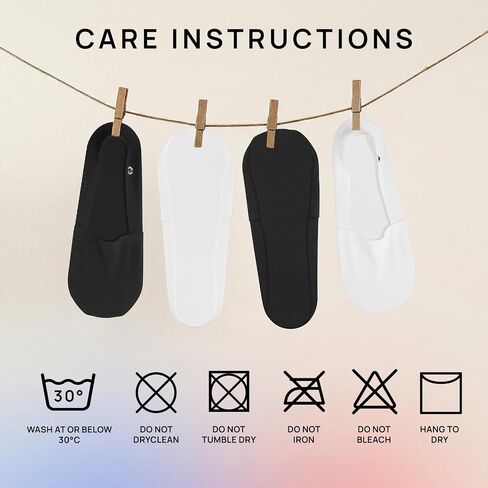 ONDO Organic No Show Cotton Socks – Invisible, Non-Slip, Soft Comfortable Toe – Men & Women – 4-Pack in Kuwait