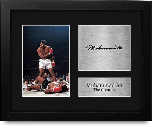 HWC Trading Muhammad Ali Gifts USL Framed Printed Signed Autograph Picture for Boxing Memorabilia Fans - US Letter Size in Kuwait