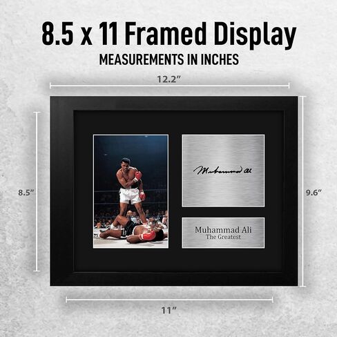 HWC Trading Muhammad Ali Gifts USL Framed Printed Signed Autograph Picture for Boxing Memorabilia Fans - US Letter Size in Kuwait