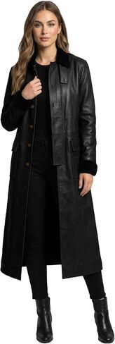 Women's Full Body Western Duster Coat - Canvas Cowgirl Trench Coats 2026 Stylish Overcoat in Saudi Arabia