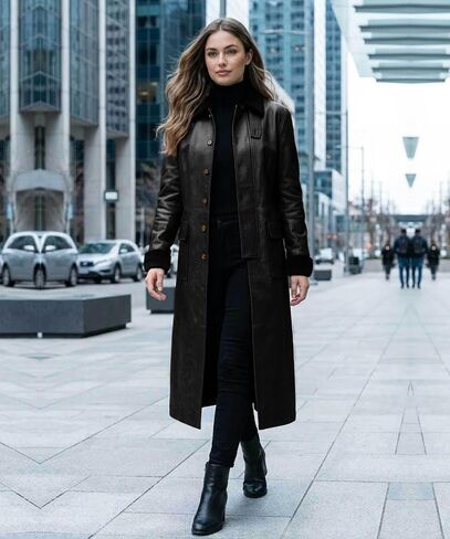 Women's Full Body Western Duster Coat - Canvas Cowgirl Trench Coats 2026 Stylish Overcoat in Saudi Arabia
