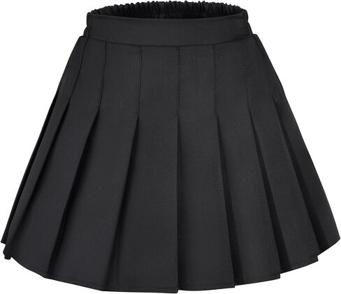 Girls Pleated Skirt Classic Pleated Uniform Skirts with Elastic Waistband School Uniform Tennis Dress with Lining Shorts in Saudi Arabia