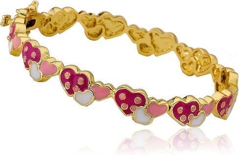 I Love My Jewels 14k Gold-Plated Multi Color Cut Out Heart Bangle in Saudi Arabia