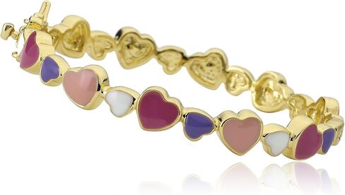 I Love My Jewels 14k Gold-Plated Multi Color Cut Out Heart Bangle in Saudi Arabia