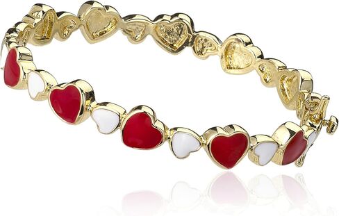 I Love My Jewels 14k Gold-Plated Multi Color Cut Out Heart Bangle in Saudi Arabia