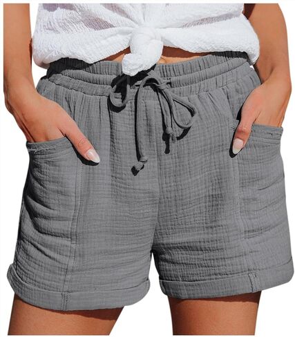 Comfortable Shorts for Women High Waisted Running Shorts Summer Casual Wide Leg Drawstring Lounge Beach Pants 2026 in Saudi Arabia