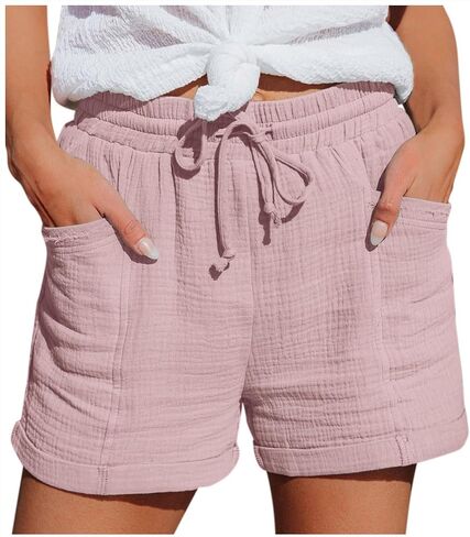 Comfortable Shorts for Women High Waisted Running Shorts Summer Casual Wide Leg Drawstring Lounge Beach Pants 2026 in Saudi Arabia