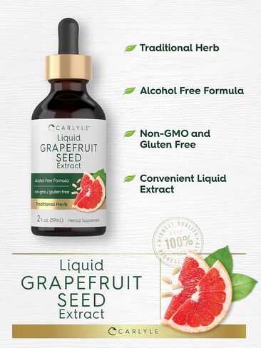 Carlyle Liquid Grapefruit Seed Extract | 2 Fl Oz | Concentrated Herbal Supplement | Vegan, Non-GMO Formula in Saudi Arabia