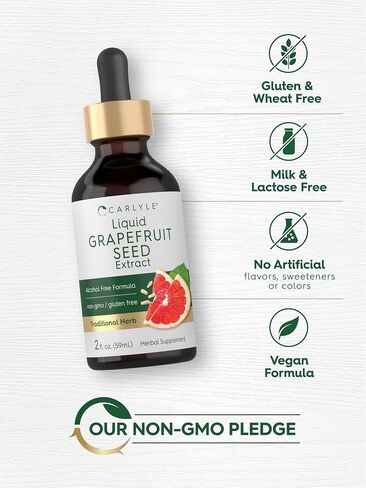 Carlyle Liquid Grapefruit Seed Extract | 2 Fl Oz | Concentrated Herbal Supplement | Vegan, Non-GMO Formula in Saudi Arabia