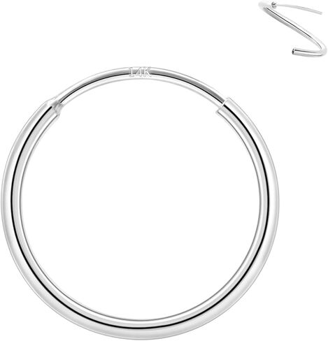 14k Yellow/White Gold 18G Nose Rings for Women Men, 8mm/10mm Septum Nose Ring Hoops Helix Tragus Daith Cartilage Earrings Piercing Jewelry in Saudi Arabia