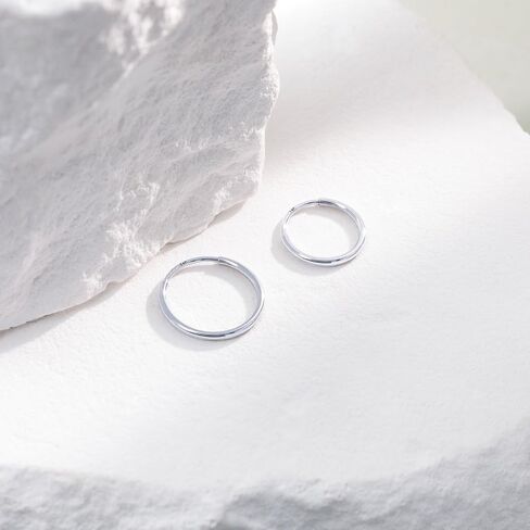 14k Yellow/White Gold 18G Nose Rings for Women Men, 8mm/10mm Septum Nose Ring Hoops Helix Tragus Daith Cartilage Earrings Piercing Jewelry in Saudi Arabia