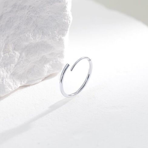 14k Yellow/White Gold 18G Nose Rings for Women Men, 8mm/10mm Septum Nose Ring Hoops Helix Tragus Daith Cartilage Earrings Piercing Jewelry in Saudi Arabia