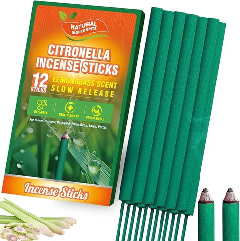 FIRIK Citronella Coils, 48 Pack Citronella Incense Coil with 2 Holders, Natural Lemongrass Fagrance, for Indoor and Summer Outdoor Patio Camping Trip Garden Gathering in Saudi Arabia
