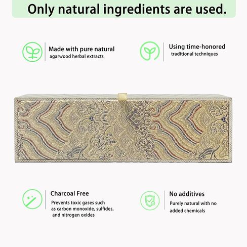 Chinese Natural Kynam Agarwood - Boasts a Distinctly Unique Aroma,ldeal for Home Incense, Meditation & More|Sustainable Harvesting Premium Incense Sticks 8 Inch Traditional 40g, in Kuwait