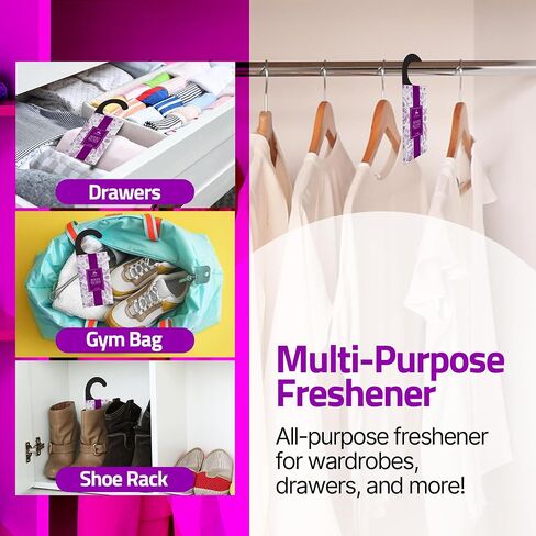 Closet Deodorizer for Women (6-Pack) | Berry Closet Freshener | Small Space Air Freshener For Wardrobe, Closets, Drawers, Small Spaces | Long-Lasting Drawer Sachets | Scented Air Freshener | By Perfa in Saudi Arabia