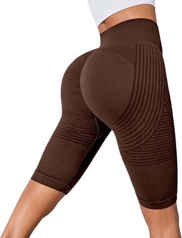 Biker Shorts with Pockets Tummy Control Yoga Pants Straight Leg Leggings High Waisted Casual Summer Workout Shorts in Saudi Arabia