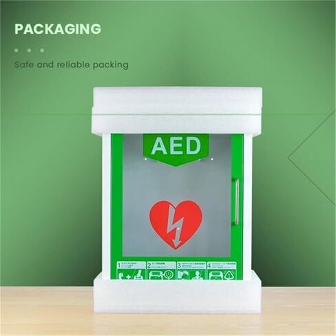 AED Defibrillator Cabinet, Partition Position Adjustable Double Switch Control Fits Most AED Models in Kuwait